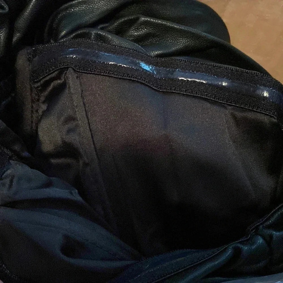 NWT Naked Wardrobe Puffy Sleeve Draped Mini Dress Black L - Picture 6 of 12